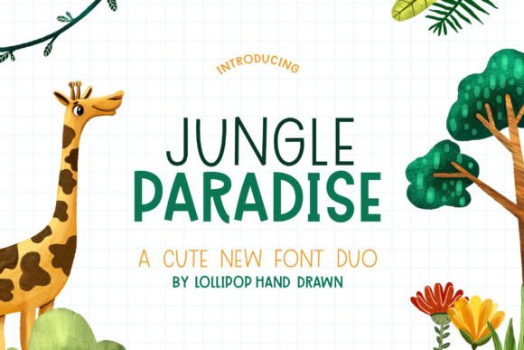 Jungle Paradise: A Playful Display Font for Digital Creativity