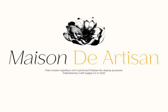 Maison De Artisan Font for Branding and Design