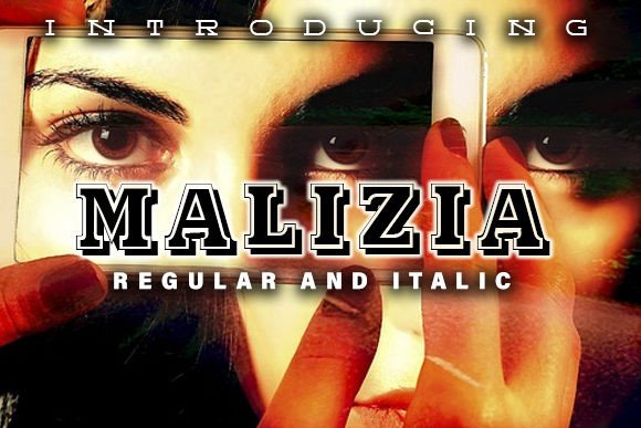 Malizia: A Cool Shadowed Display Typeface for Bold Branding