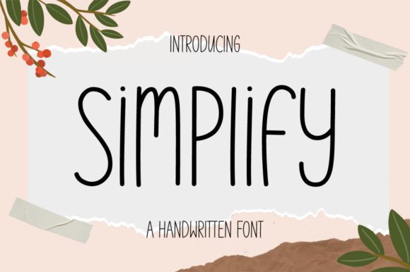 Simplify Font for Handmade Creations