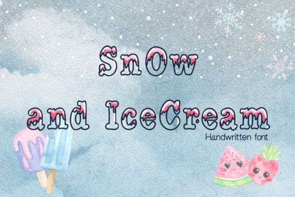 Snow and Icecream: A Charming Display Font for Seasonal Design