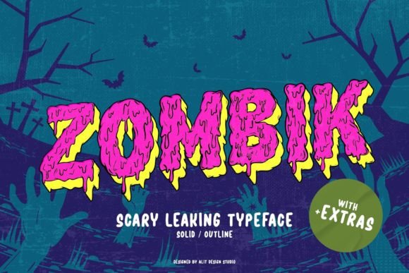 Zombik Font for Editorial Design and Branding